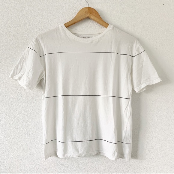 Anine Bing Black and White Stripe T-Shirt size XS - Picture 2 of 10